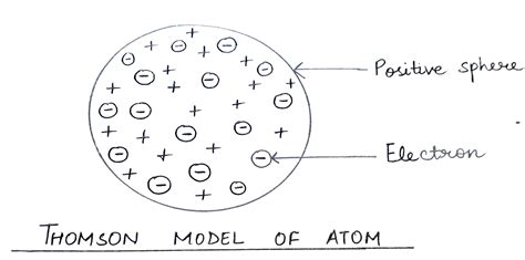 Draw a neat diagram of Thomson's atomic model and label the parts.