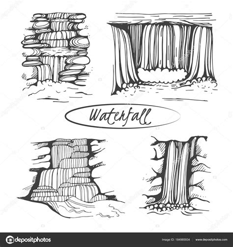 Waterfall illustration Stock Vector Image by ©Ollimay #184985934