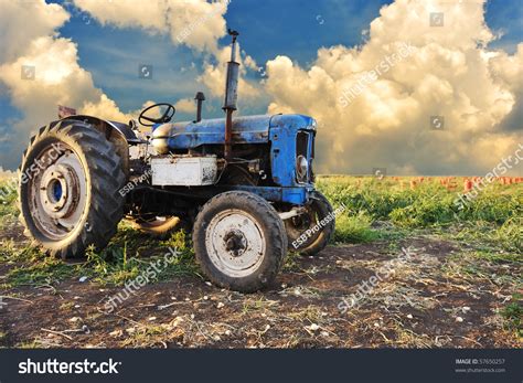 Very Old Tractor Field Different Parts Stock Photo 57650257 | Shutterstock