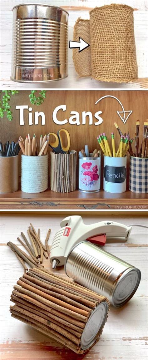 Awesome Ways To Upcycle a TIN CAN! (Cheap & Easy) | Easy recycled ...