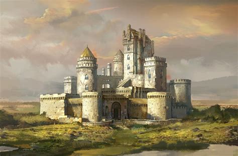 White Castle by Andrew Ryan | Fantasy castle, Fantasy landscape ...