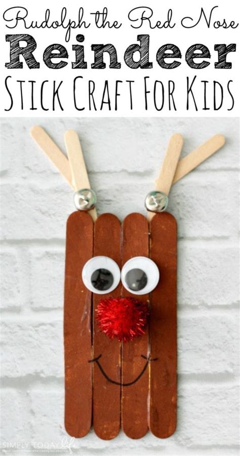 Rudolph the Red Nose Reindeer Popsicle Craft For Kids