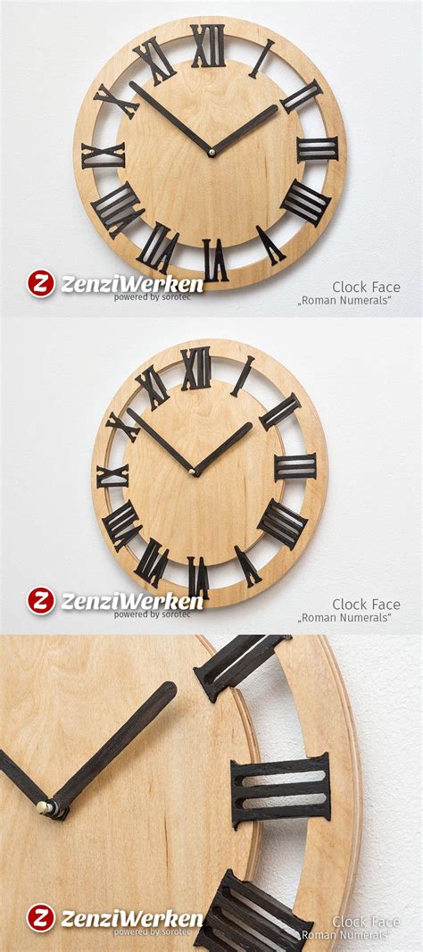 Wallclock „Roman Numerals“ | Wood clock design, Diy clock wall, Clock