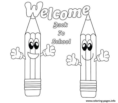 Welcome Back To School Coloring Sheet Coloring Pages