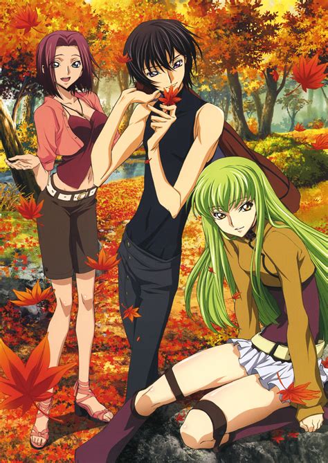 Two female and male anime characters illustration, Code Geass, C.C ...