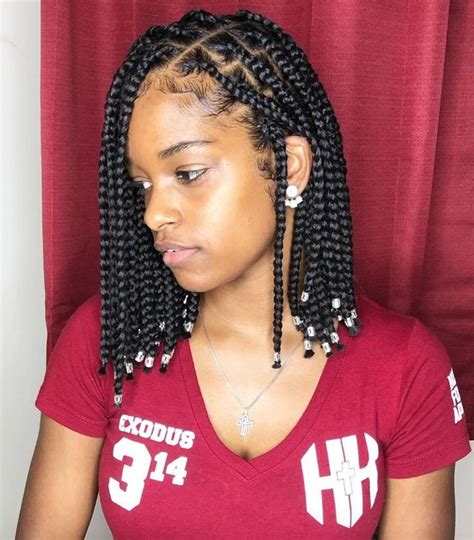 35+ small knotless braids on short hair - HilaryMartina