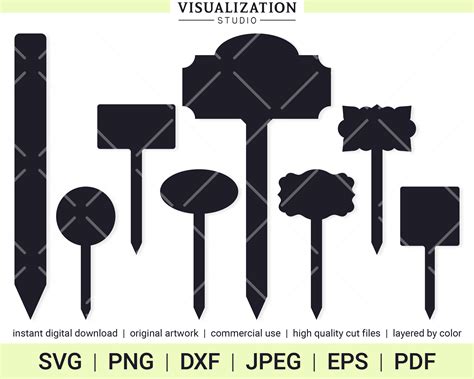 Garden Markers Vector Clipart Set INSTANT DIGITAL DOWNLOAD - Etsy Canada