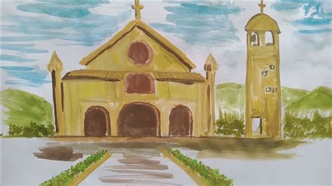 Pagguhit ng Lumang Gusali (Basic Mural Painting using Watercolor)# ...