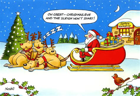 Funny Christmas Cards - Sleigh Won't Start | Christmas humor, Funny ...