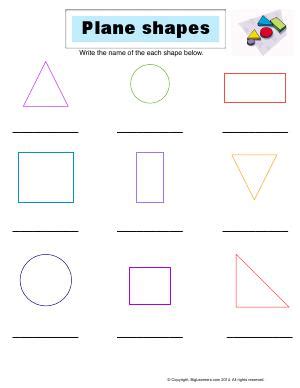 Plane Figures | Second Grade Math Worksheets | Biglearners