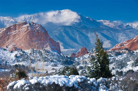 Pikes Peak In Winter Photograph by John Hoffman