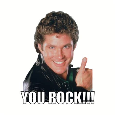 You Rock!!! - David Hasselhoff Memes Your Rock - Tapestry | TeePublic