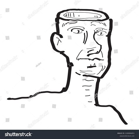 Empty Head Man Which Hand Drawn Stock Vector (Royalty Free) 2189806853 ...