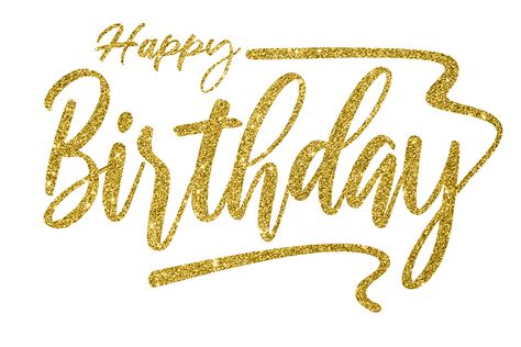 HD Happy Birthday Gold Glitter PNG Elevate Your Birthday Designs with ...