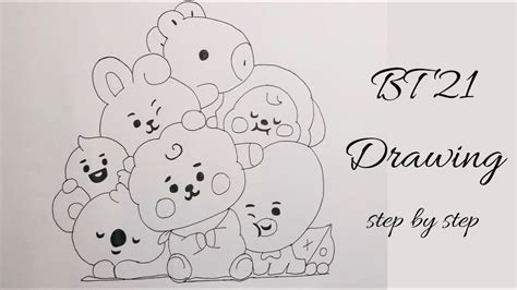 Bt21 Characters Drawing Easy Ideas - IMAGESEE