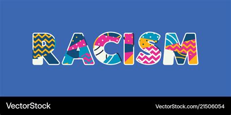 Racism concept word art Royalty Free Vector Image