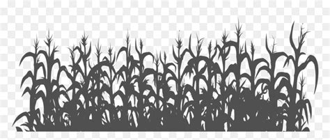 Corn Field Png Black And White & Free Corn Field Black - Cornfield ...