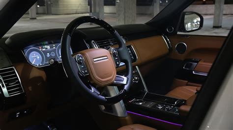 2016-2017 Range Rover Vogue Interior review at night (Ambient lighting ...