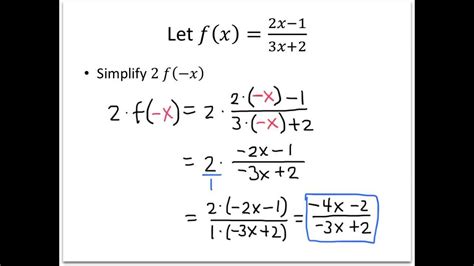 College Algebra Example: Evaluating Function Notation - YouTube