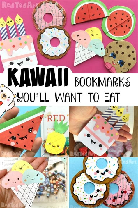 5 KAWAII BOOKMARKS YOU’LL WANT TO EAT - Red Ted Art - Kids Crafts