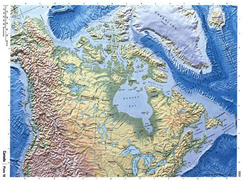 Detailed physical map of Canada | Canada | North America | Mapsland ...