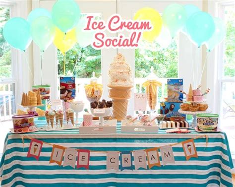 Host a Blue Bunny Ice Cream Social Party! | Pizzazzerie