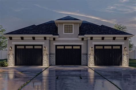 3 Car Garage with Stone Accents - 62473DJ | Architectural Designs ...