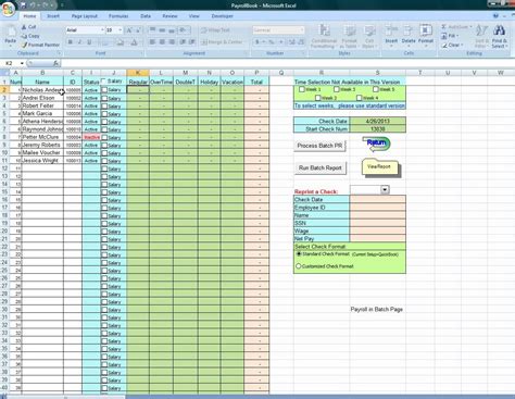 Payroll Excel Spreadsheet Free Download with Microsoft Excelll ...