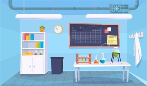 Free Vector | Cartoon laboratory room illustration | Vector free ...