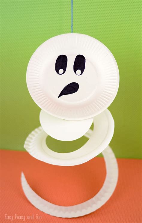 Paper Plate Ghost - Paper Plate Crafts for Kids - Easy Peasy and Fun