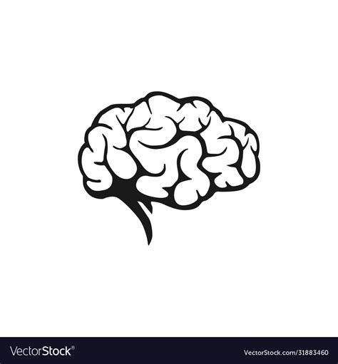 Brain logo design template idea Royalty Free Vector Image