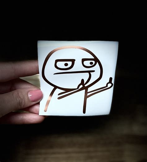 F U Sticker/ Middle Finger Sticker/ Bumper Sticker /stickman Meme ...