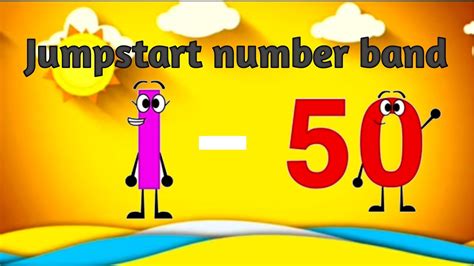 Jumpstart number band 1 to 50| counting with spelling - YouTube