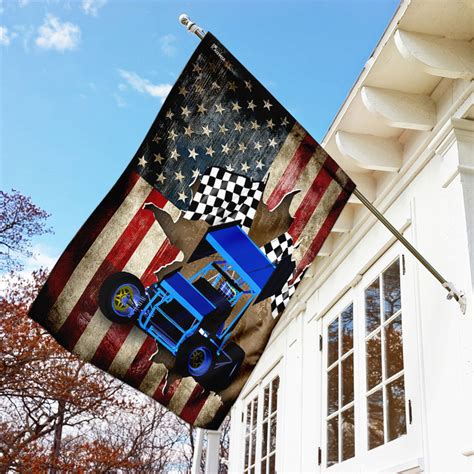 Sprint Car Racing American US Flag - Flagwix