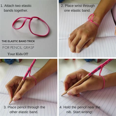 THE ELASTIC BAND TRICK FOR PENCIL GRASP AND INSIDE "THE HANDWRITING ...