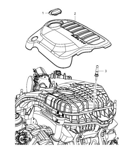 Engine Cover & Related Parts - 2017 Dodge Journey