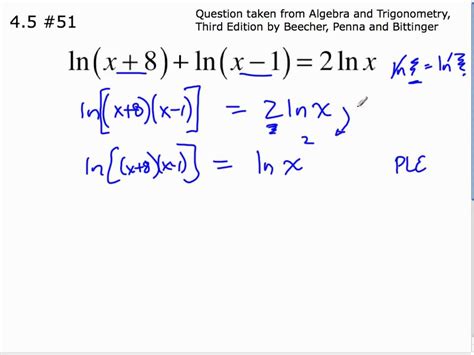 Solving Ln Equations For X - Tessshebaylo