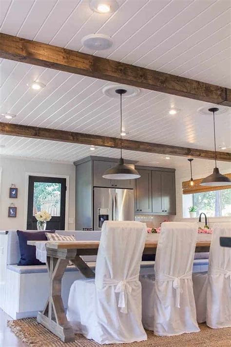 Kitchen Plank Ceiling Inspiration