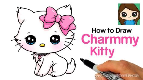 How to Draw a Cute Cat Easy | Sanrio Charmmy Kitty - YouTube - Tap the ...