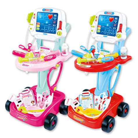 Children Classic Trolley Pretend Play Doctor Toy Set with Simulated ...