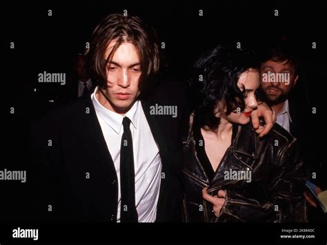 Johnny Depp and Winona Ryder at the 1990 NATO/ShoWest Convention on ...