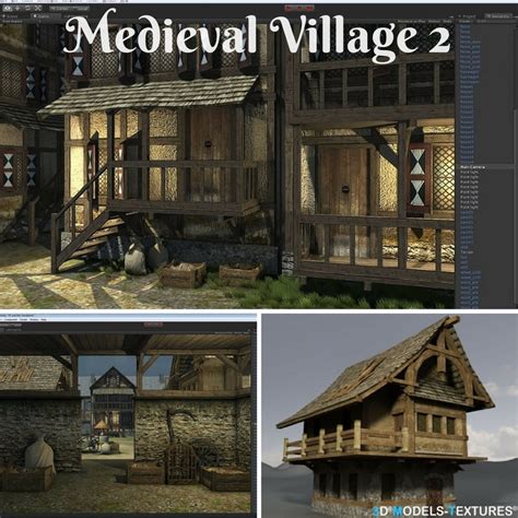 Medieval village 3D model - TurboSquid 1215155