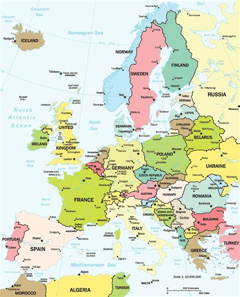 google maps europe: Map of Europe Countries