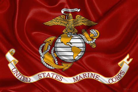 U. S. Marines - U S M C Corps Flag Digital Art by Serge Averbukh - Pixels