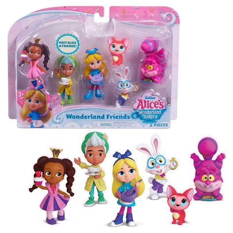 Disney Junior Alice’s Wonderland Bakery Friends, 3 Inch Figure Set of 6 ...