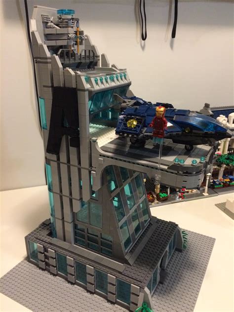 Avengers Tower exterior almost complete! : lego