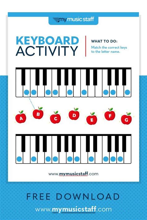 Piano keyboard activity that's great for younger beginners. Have ...