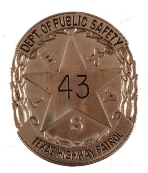 Clint Peoples Texas State Trooper Badge