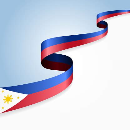 Philippines Flag Wavy Abstract Background Vector Illustration Stock ...