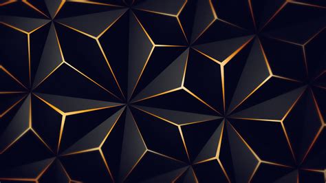 Triangle Solid Black Gold 4K HD Abstract Wallpapers | HD Wallpapers ...